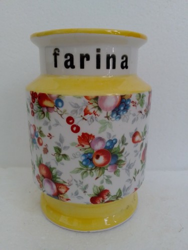 Vaso portafarina maiolica - vaso,